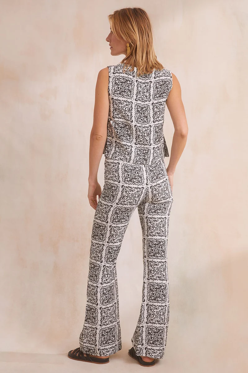 Pantalon Anasa Fusion Noir et Blanc