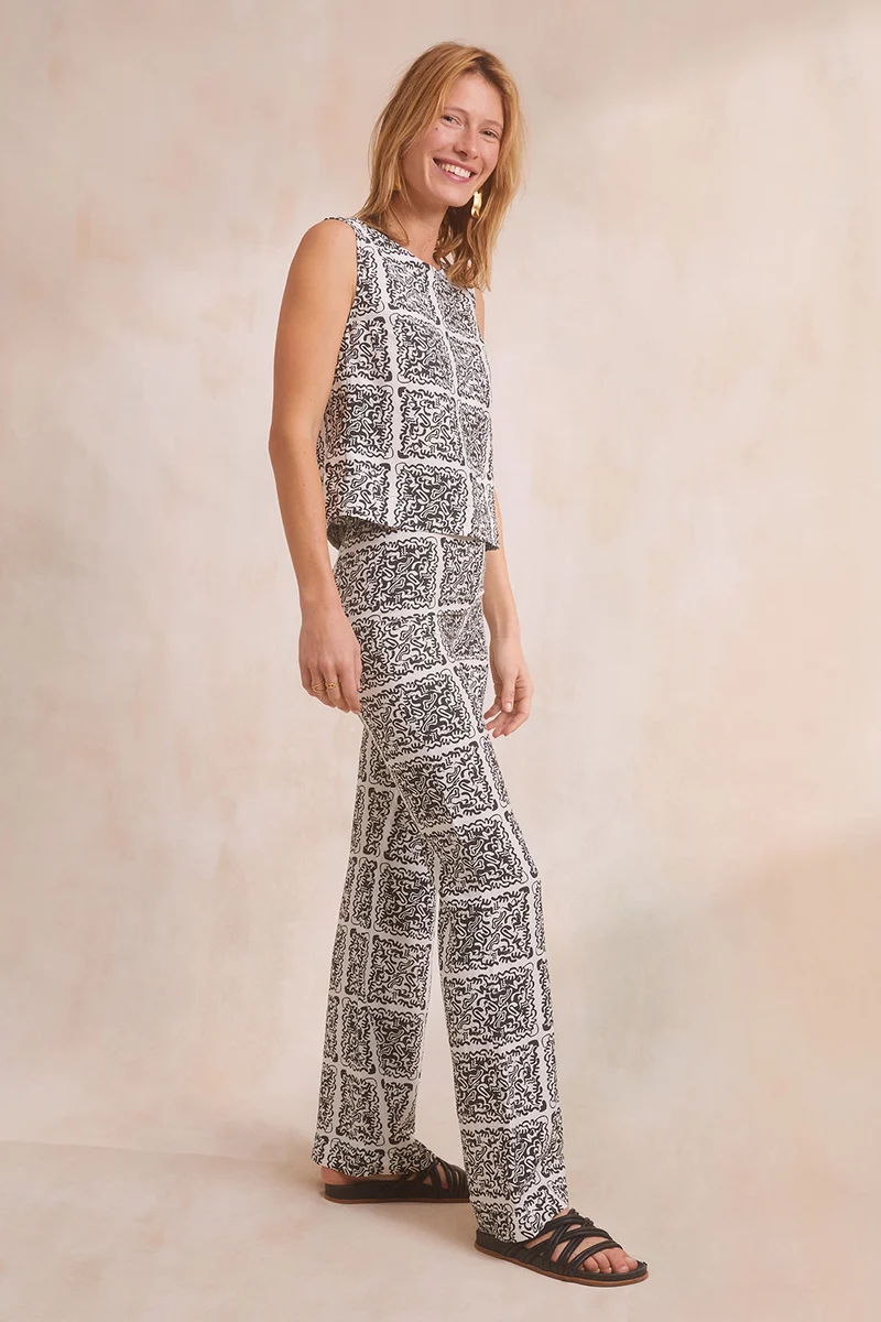 Pantalon Anasa Fusion Noir et Blanc