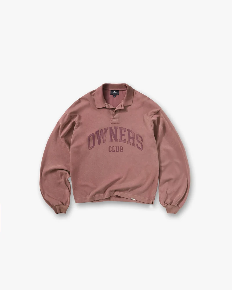 Represent Owners Club Rugby Polo - Smoked Rose