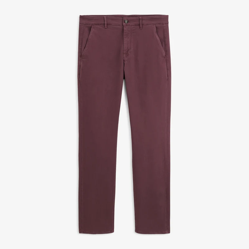 Pantalon coupe confort coton stretch rouge 702