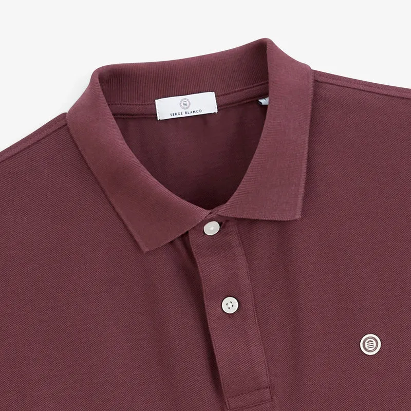 Polo piqué manches courtes 100% coton rouge Lucas