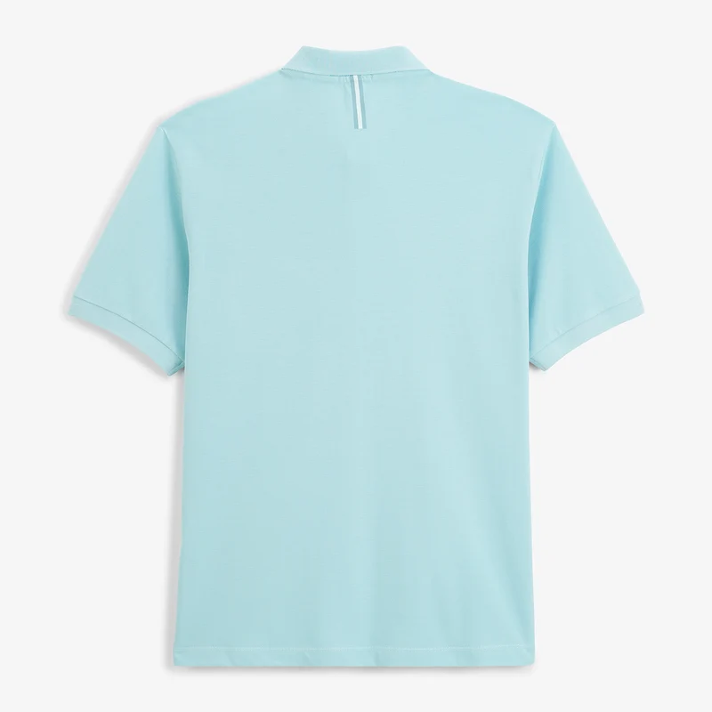 Polo piqué manches courtes 100% coton bleu Lucas