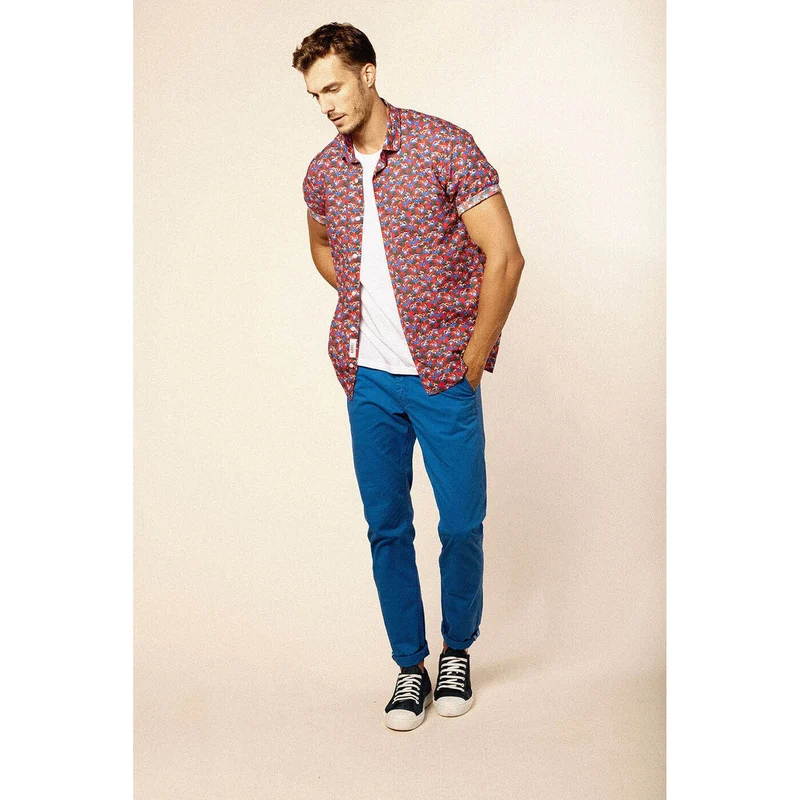 Chino 702 bleu roi coupe droite