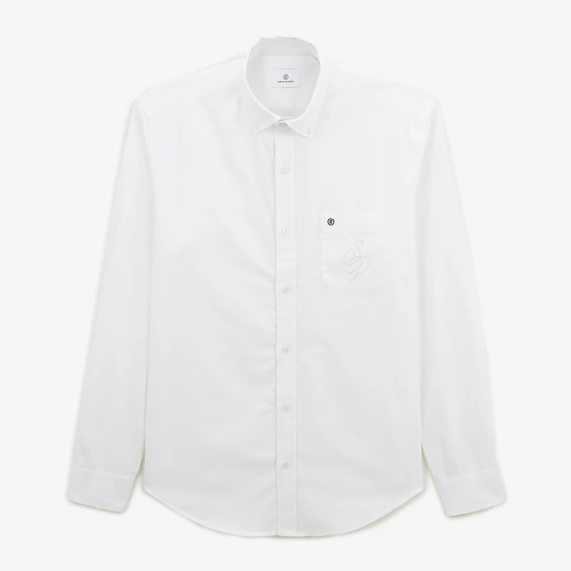 Chemise manches longues 100% coton blanche Section Paloise