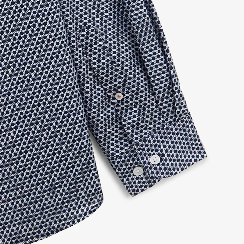Chemise Charles alvéoles dark navy