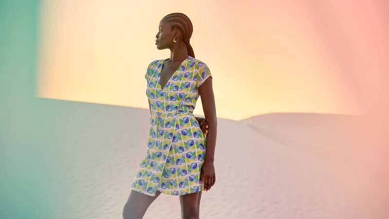Robe Malicieuse en soie Positano