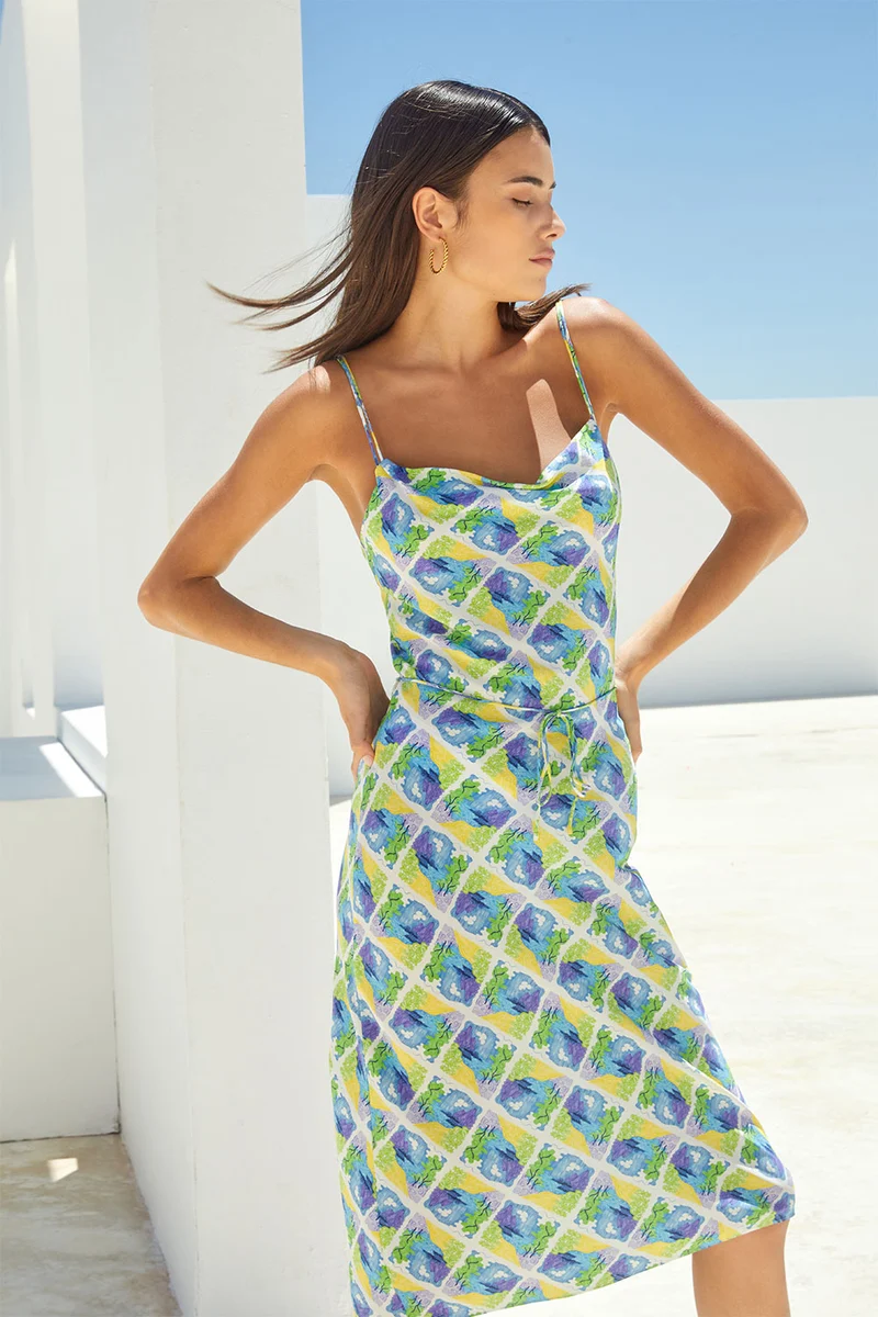 Robe Fatale en soie Positano