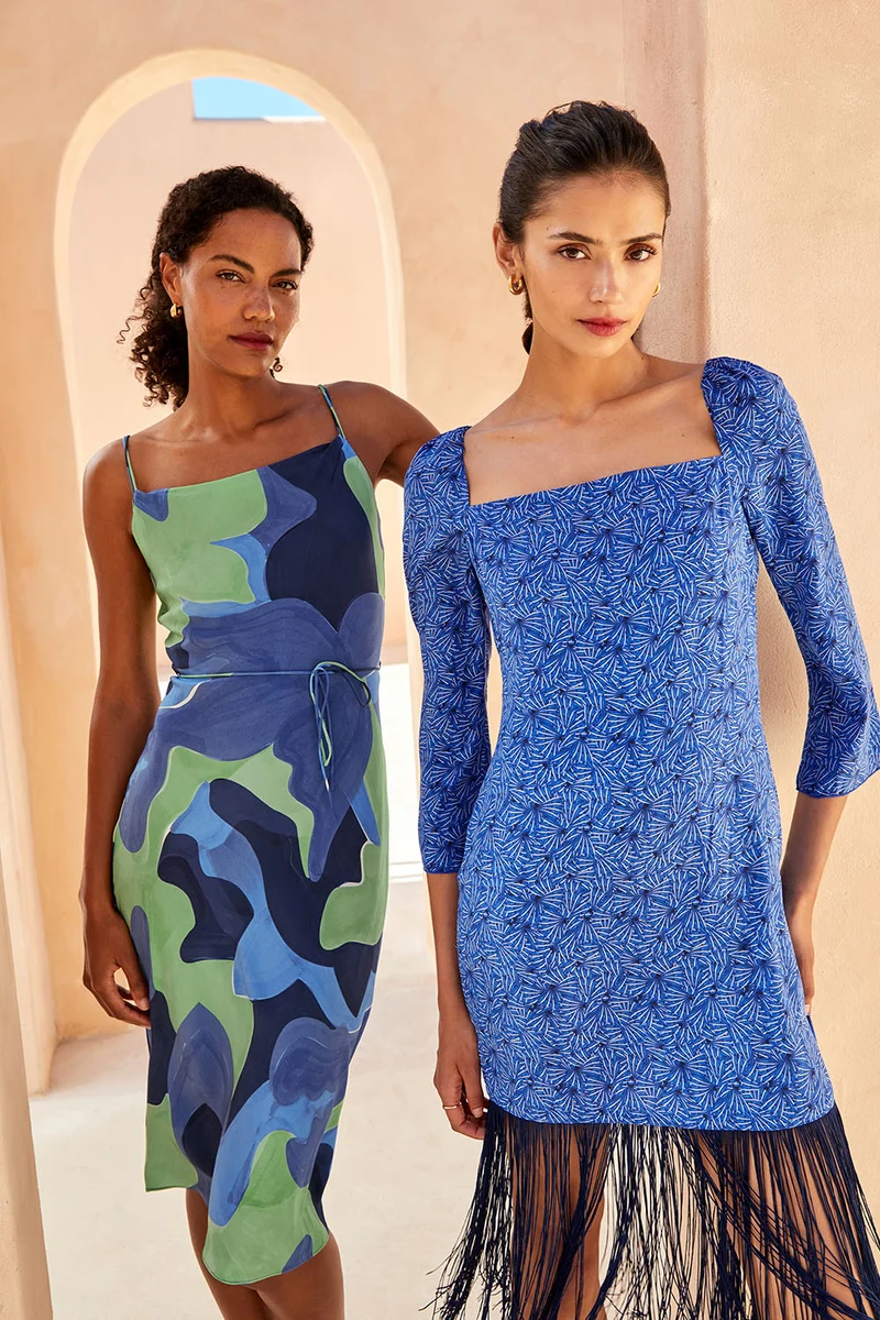 Robe Sérénade en soie La Mer