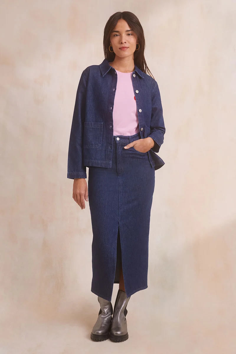 Jupe Longue Denim Brut
