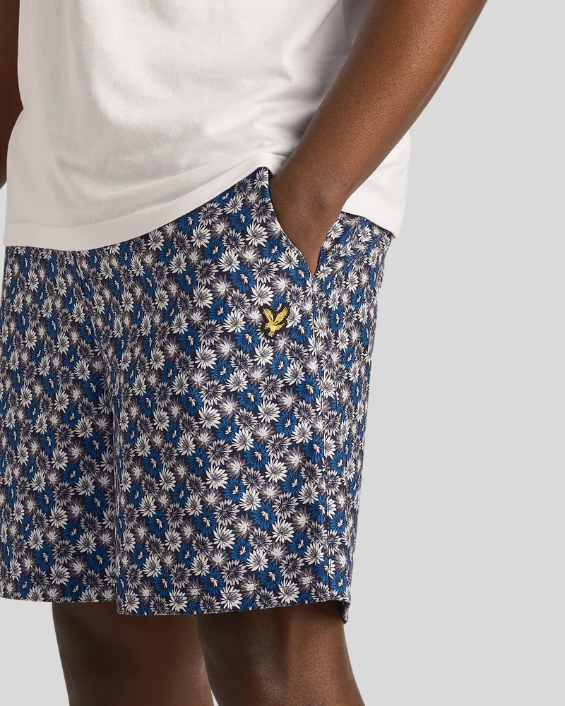 Floral Print Resort Shorts