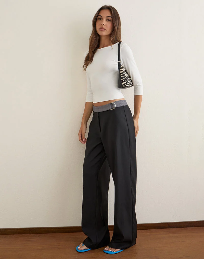 Pantalon Anansi, coupe sur mesure, noir