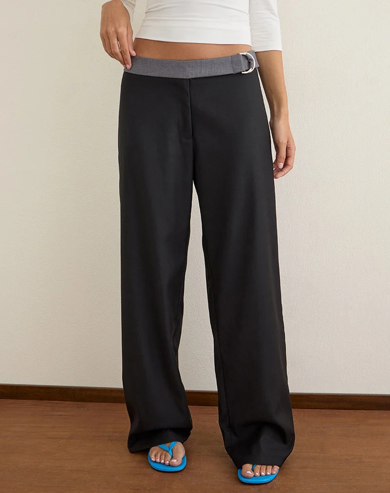 Pantalon Anansi, coupe sur mesure, noir