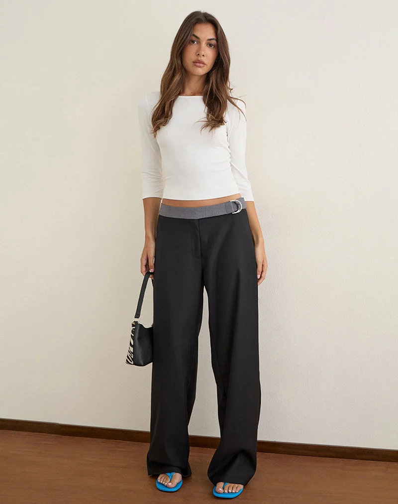 Pantalon Anansi, coupe sur mesure, noir