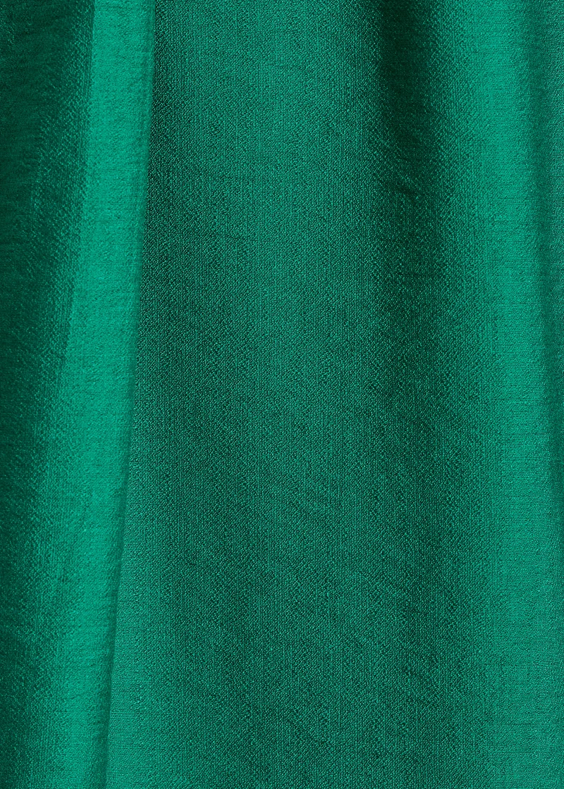 Pantalon large vert en jacquard