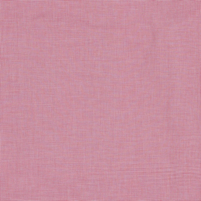 Chemise manches longues en coton à carreaux vichy blancs et rouges