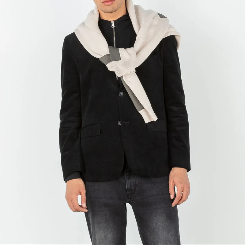 Veste blazer Henri en velours noire