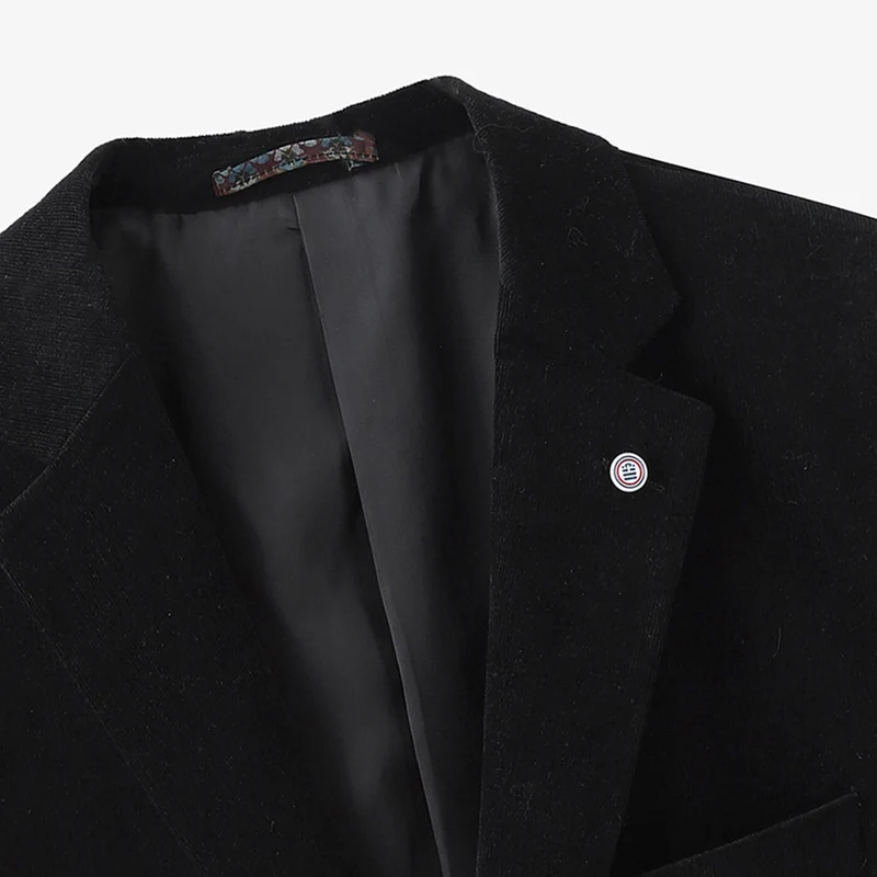 Veste blazer Henri en velours noire