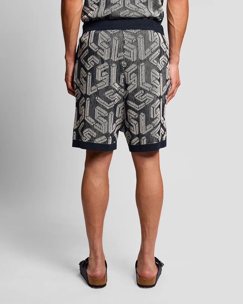 Emblem Ribbed Knitted Shorts