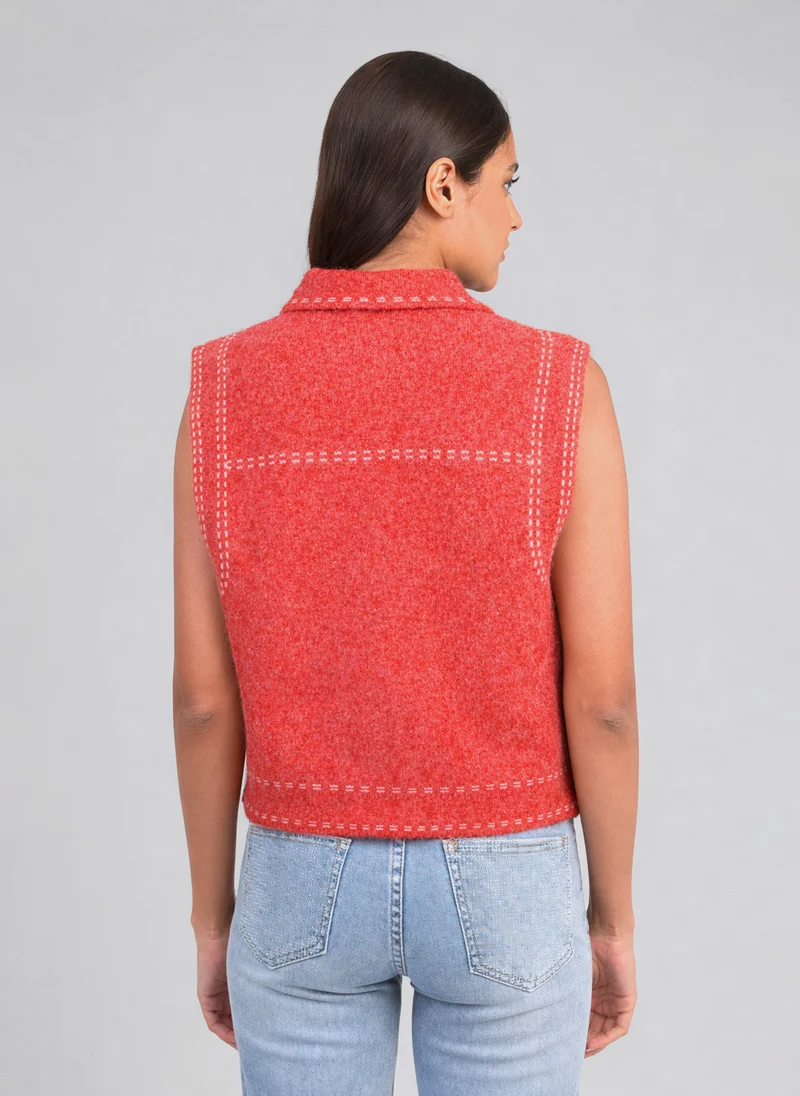 GILET LEWAYNE coquelicot