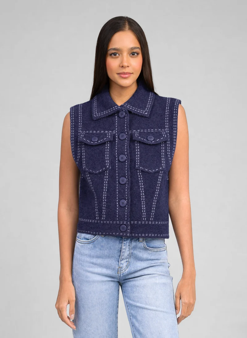 GILET LEWAYNE marine