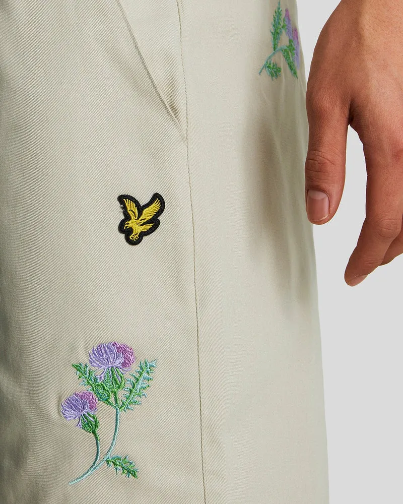 Thistle Club Embroidered Shorts