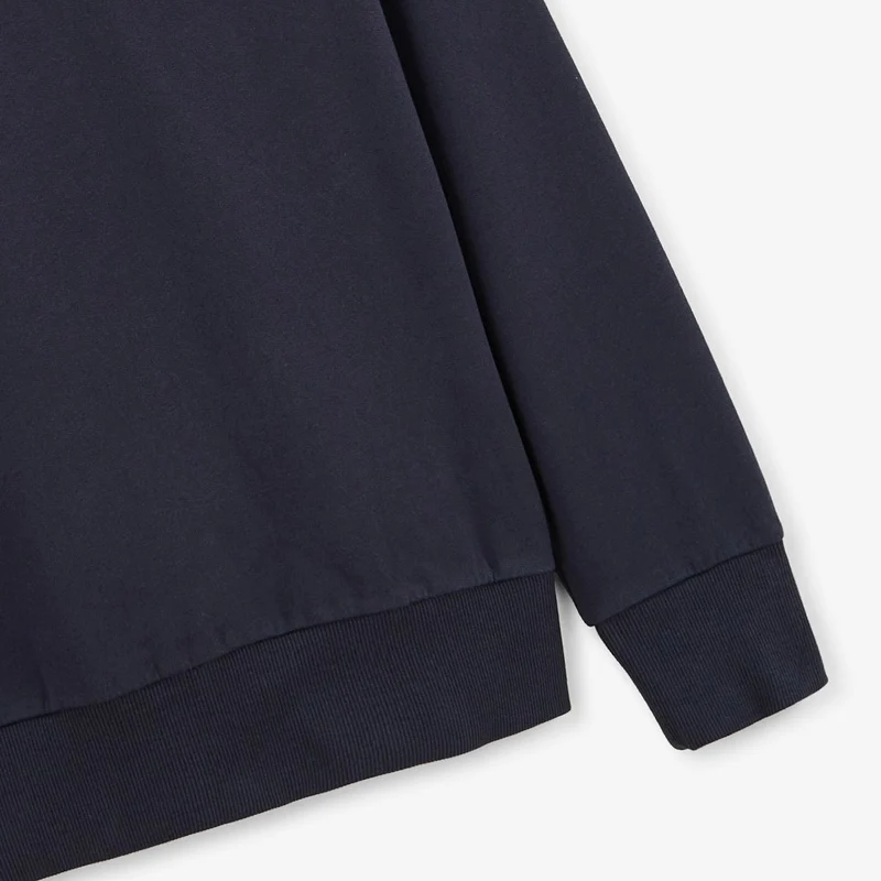 Sweat Saint Cyp avec col zippé bleu marine