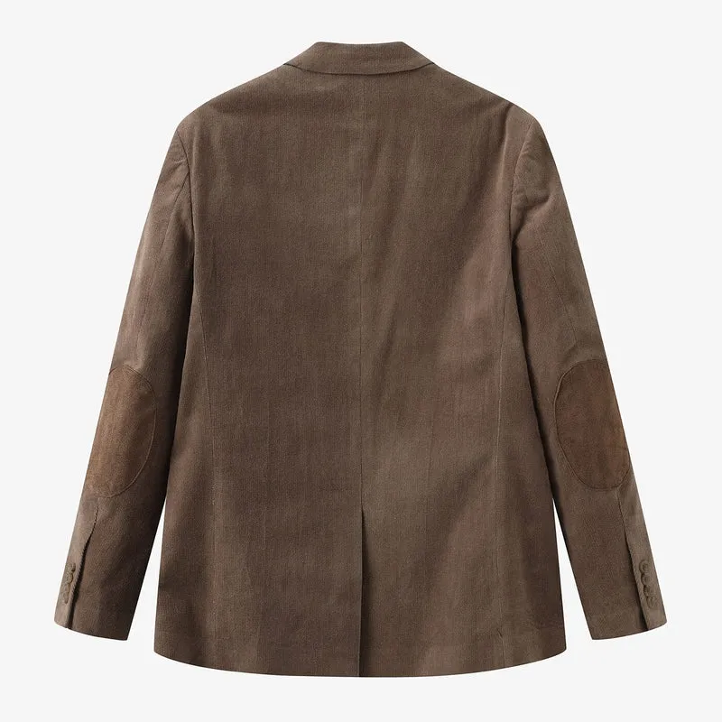 Veste blazer Henri en velours chocolat