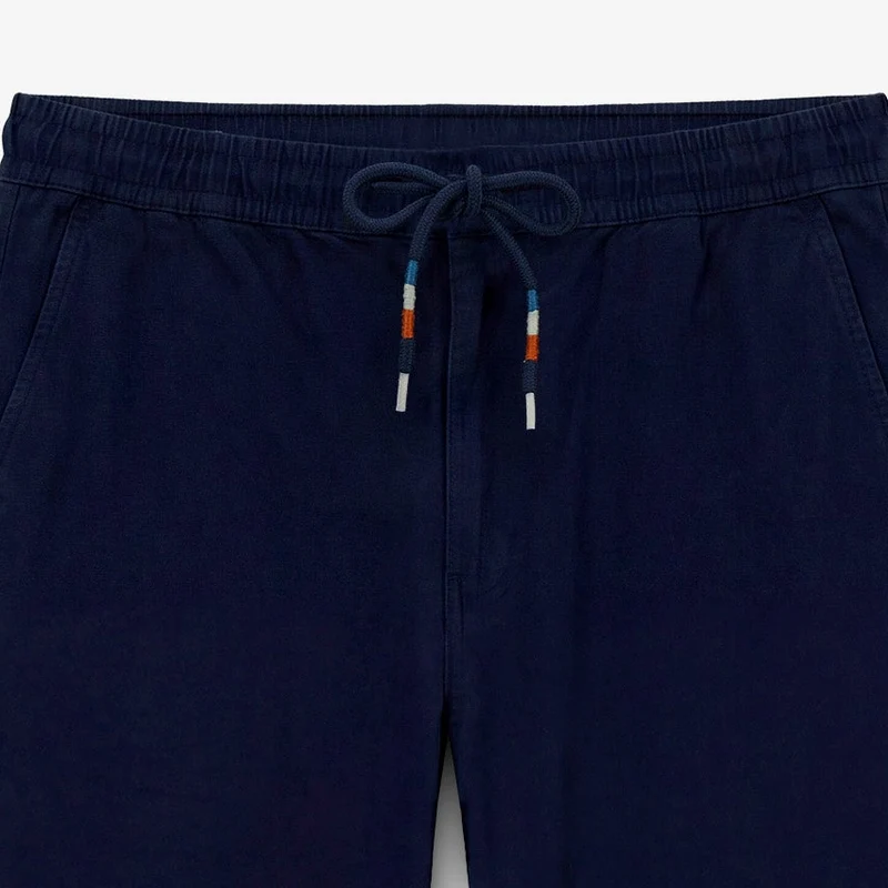 Pantalon 557 en coton taille élastiquée bleu marine