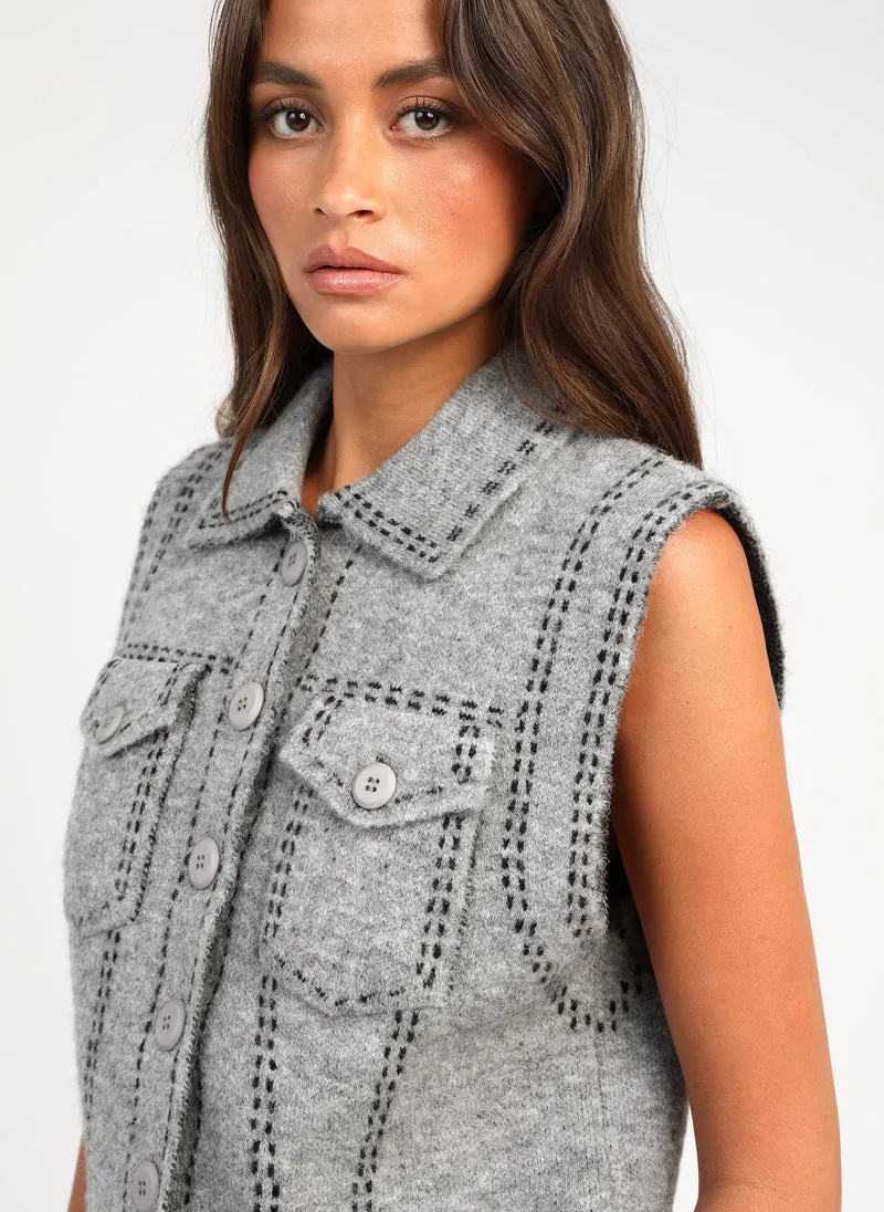 GILET LEWAYNE gris