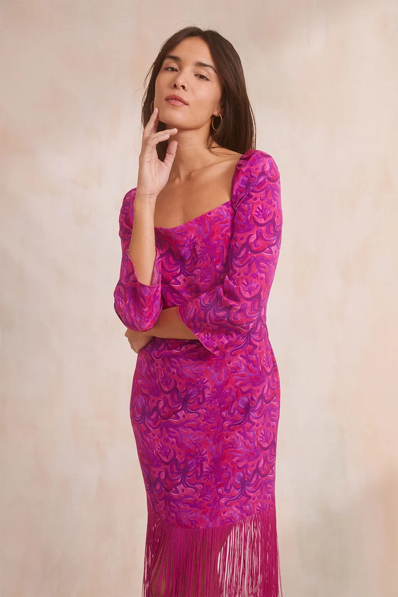 Robe Sérénade en soie Polpo