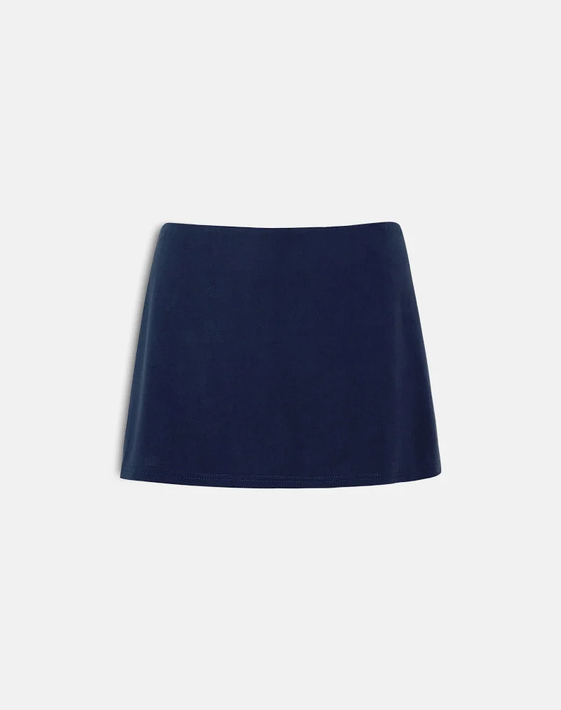 Mini-short Namya en cupro marine