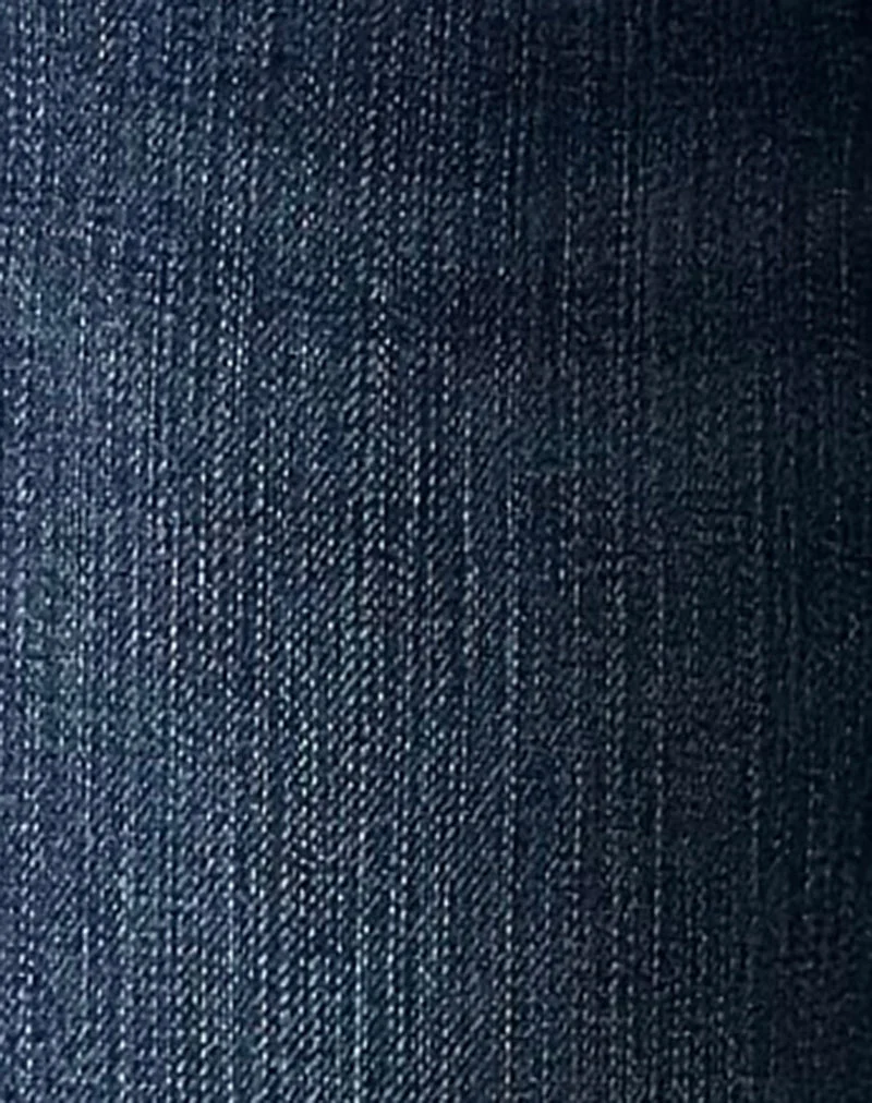Jean évasé extensible à taille ultra basse, bleu marine