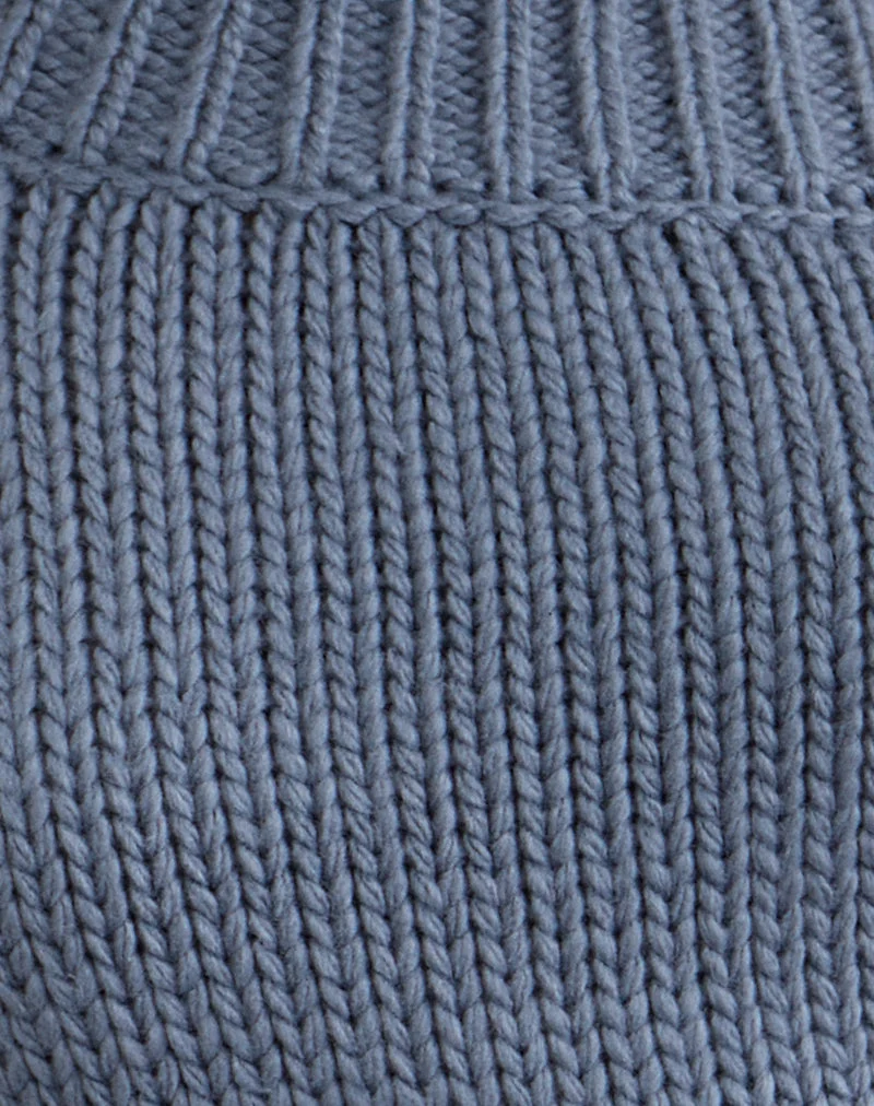Pull à épaules dénudées Anasera, bleu ardoise