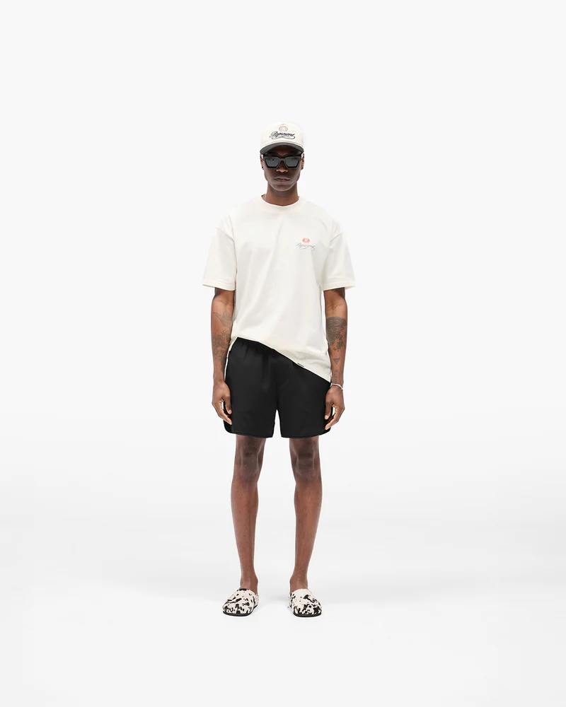 Piped Track Short - Jet Black