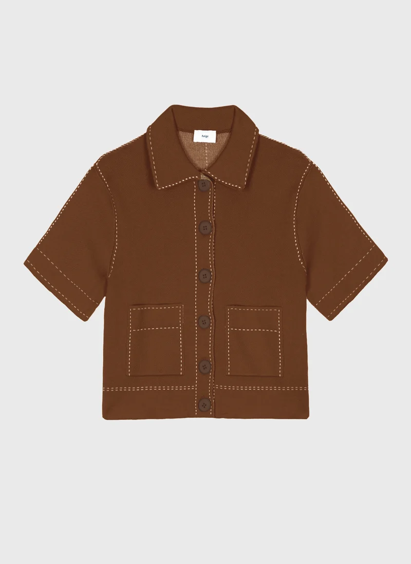 GILET LEBILLY marron