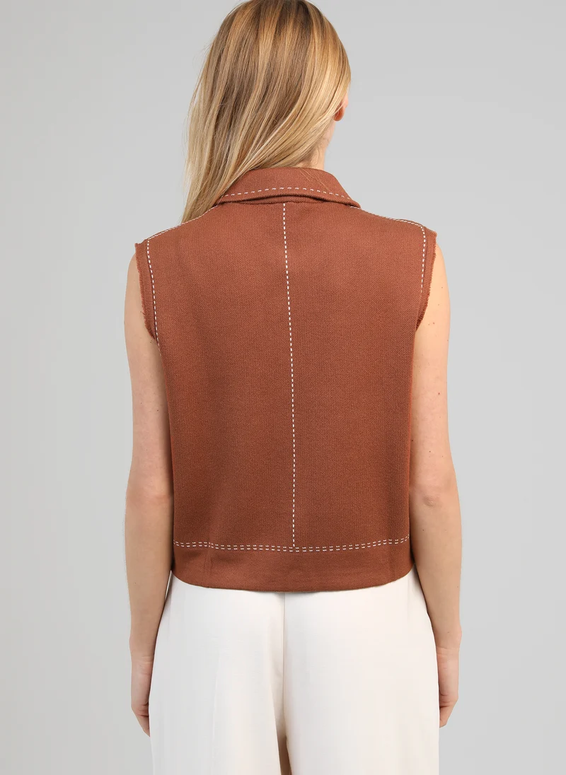 GILET LEWOODY marron