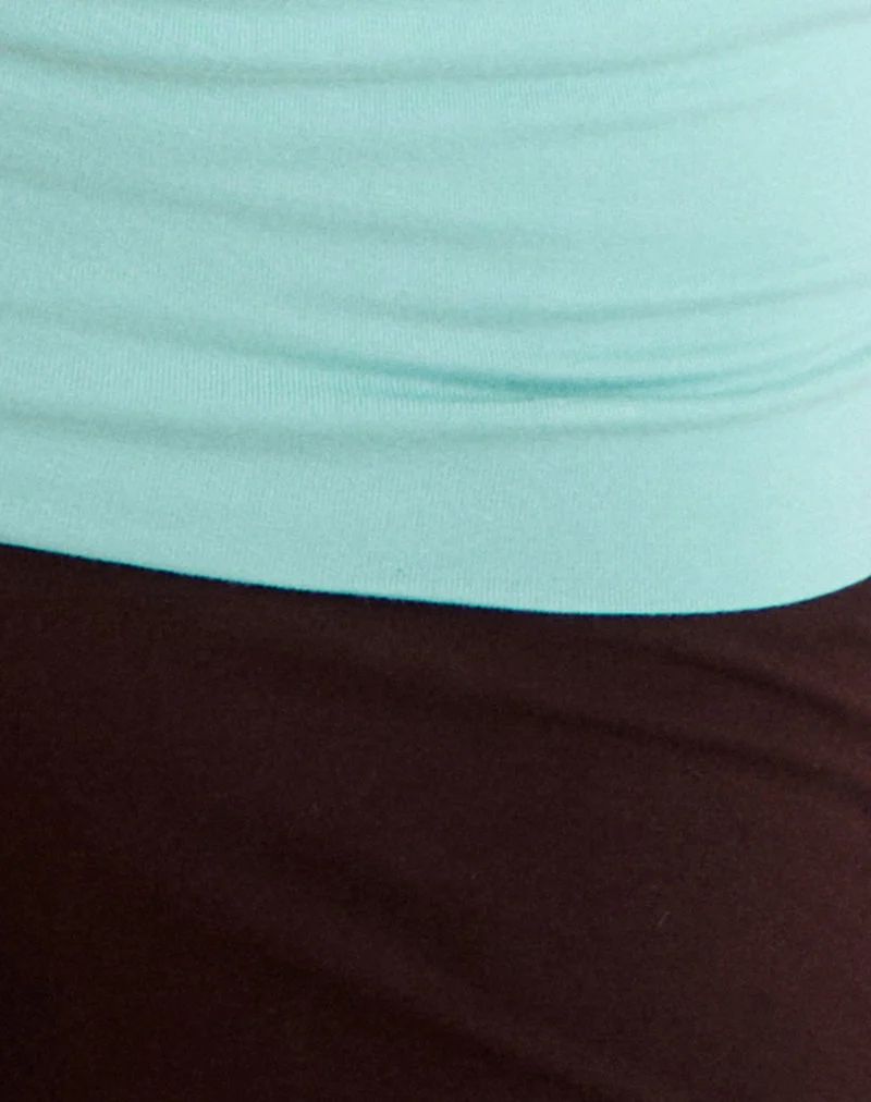 Pantalon Walter Capri, association de couleurs « chocolat amer » et « aqua »