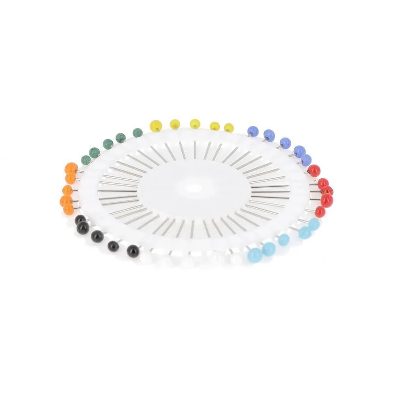 Épingles extra-fines à tête de verre BOHIN | Couleurs assorties | 40 épingles | Fabriquées en France