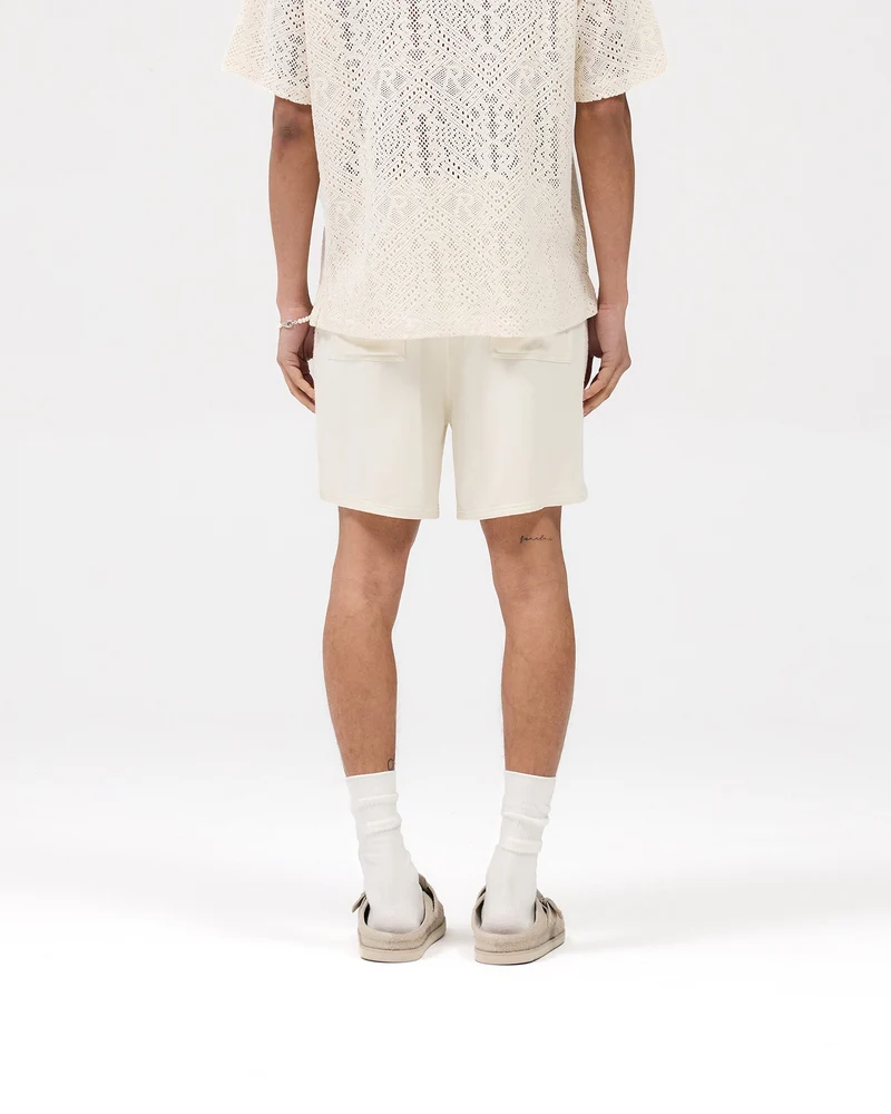 Knitted Panel Short - Antique White