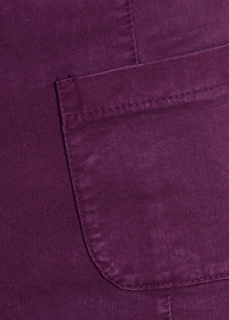Pantalon large violet en toile