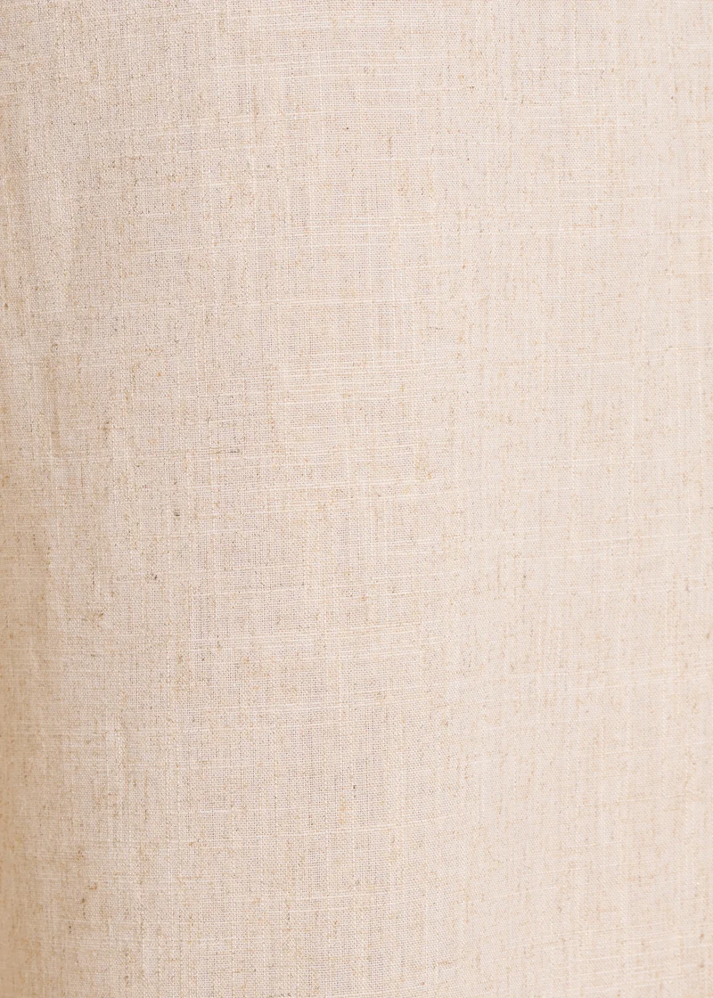 Pantalon large beige avec ceinture à nouer
