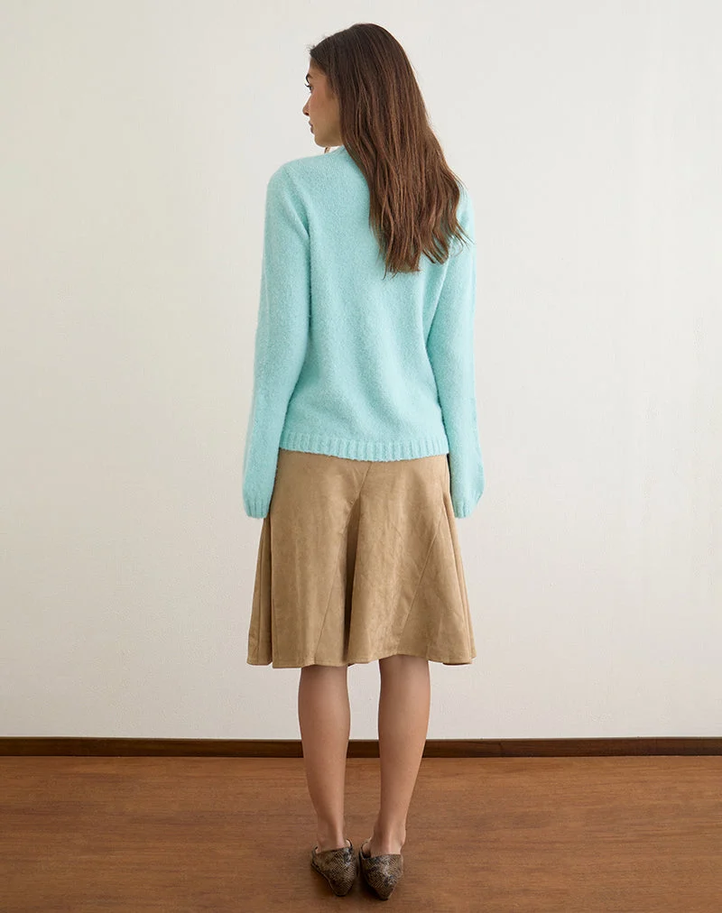 Pull Dinesa en maille bleu clair