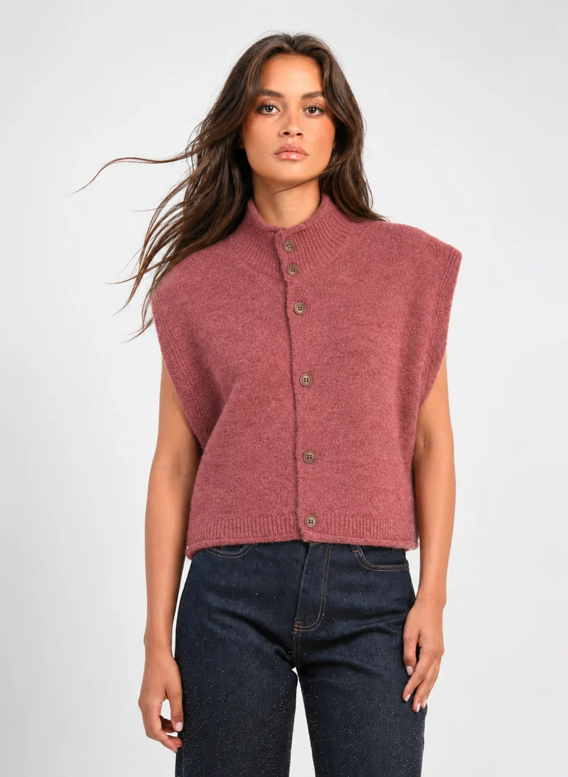 GILET LOROKIA bois de rose