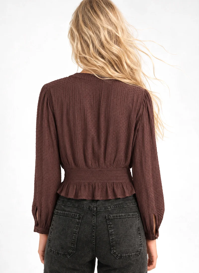BLOUSE SADIANE marron