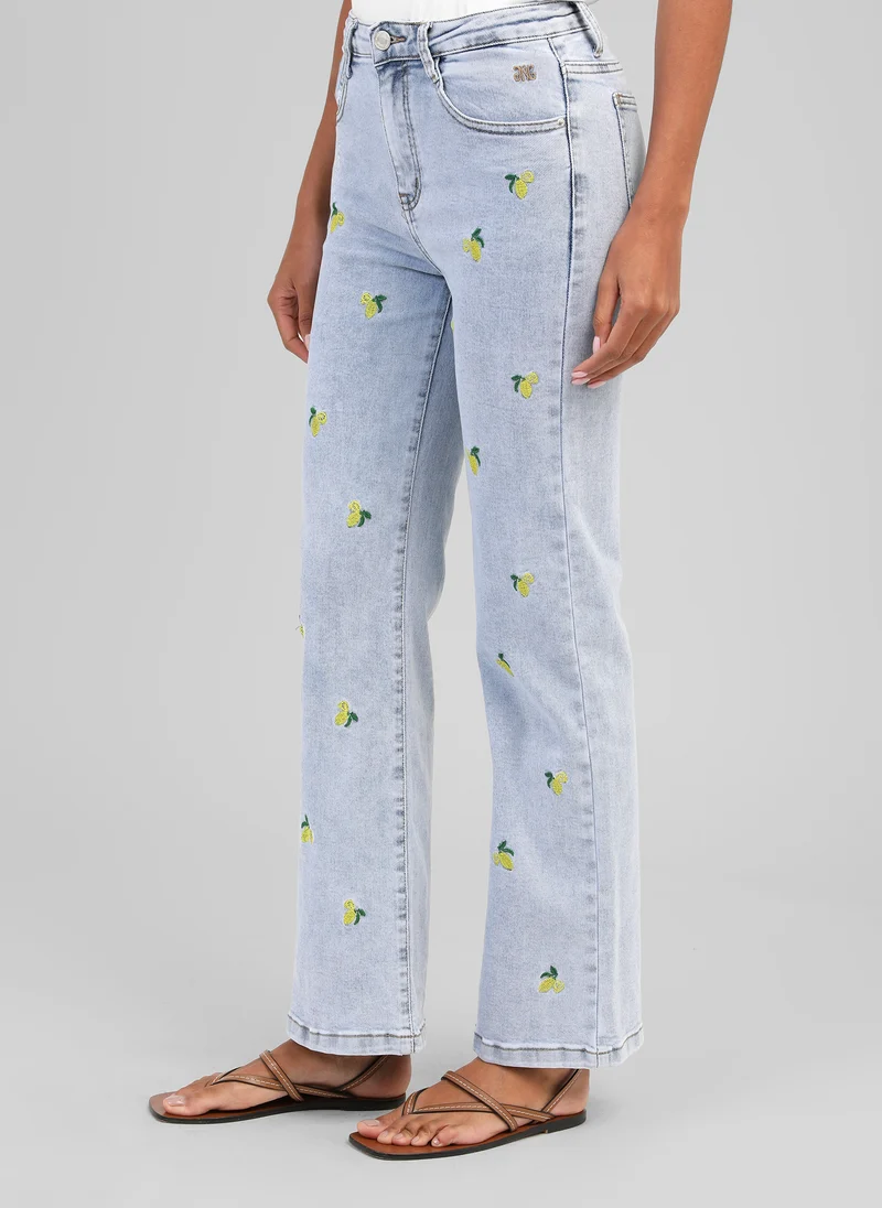 PANTALON PICITRON JEAN bleu clair