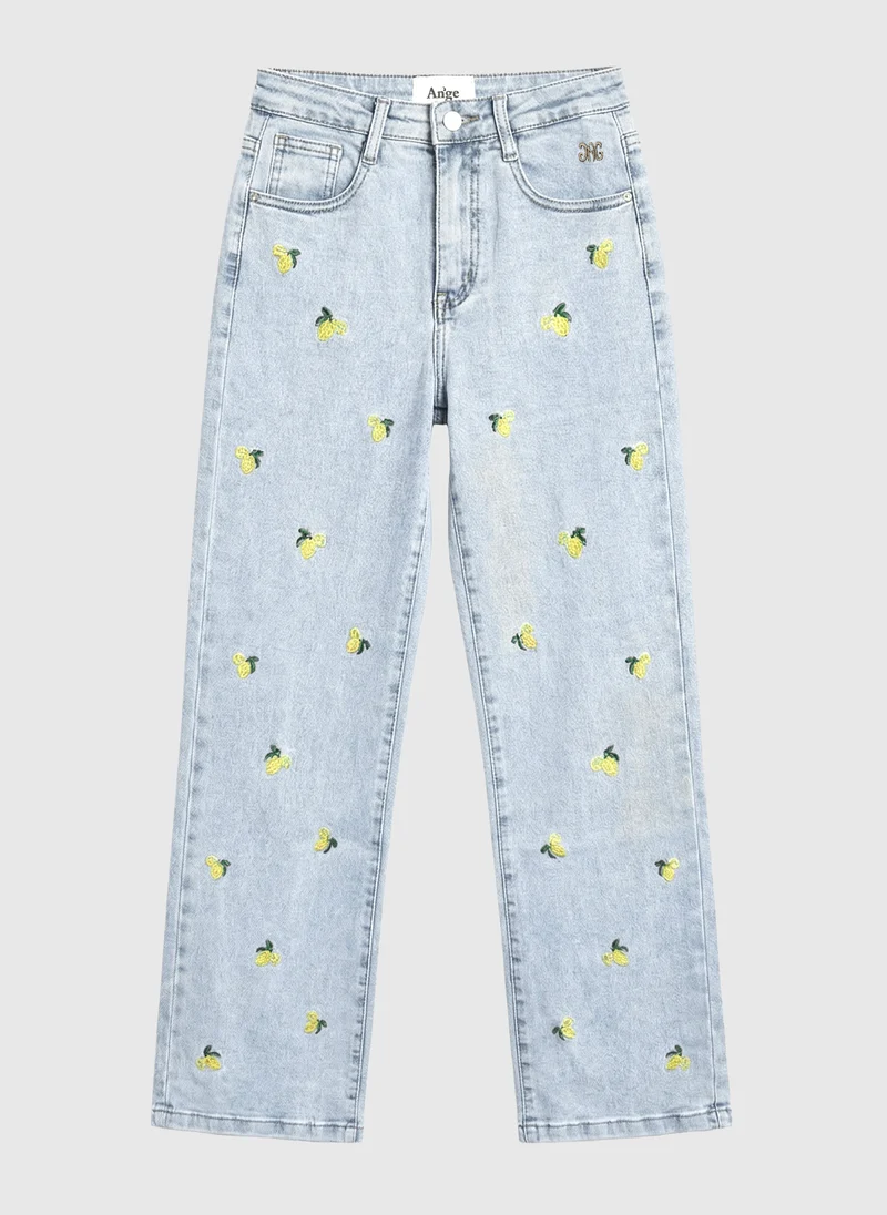 PANTALON PICITRON JEAN bleu clair