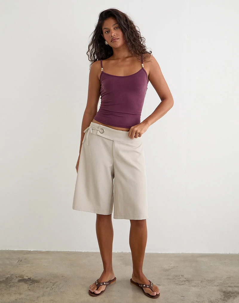 Short Tora Longline avec cordon de serrage, couleur Tailoring Stone