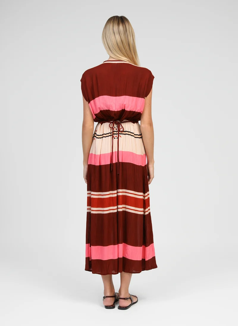 ROBE LONGUE OWENILA peruna brique