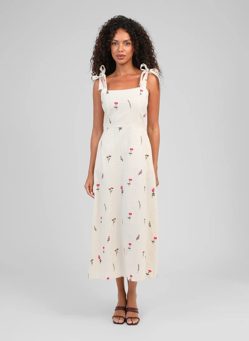 ROBE LONGUE OMAGGY écru