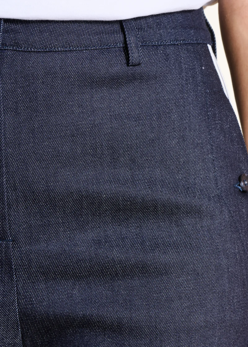 Pantalon droit en denim brut